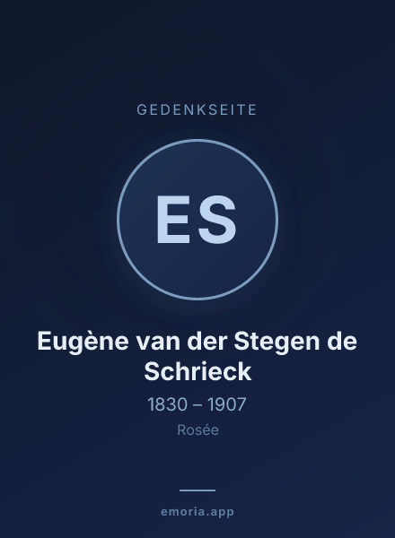 Gedenkportrait von Eugène van der Stegen de Schrieck