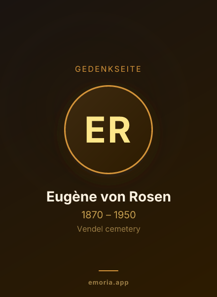 Gedenkportrait von Eugène von Rosen