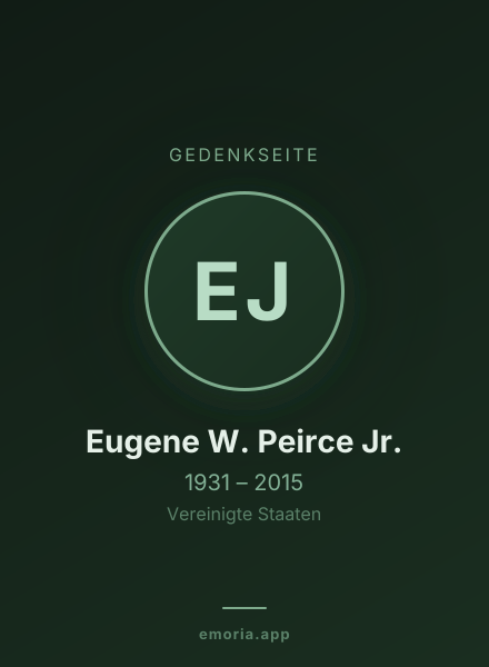 Gedenkportrait von Eugene W. Peirce Jr.