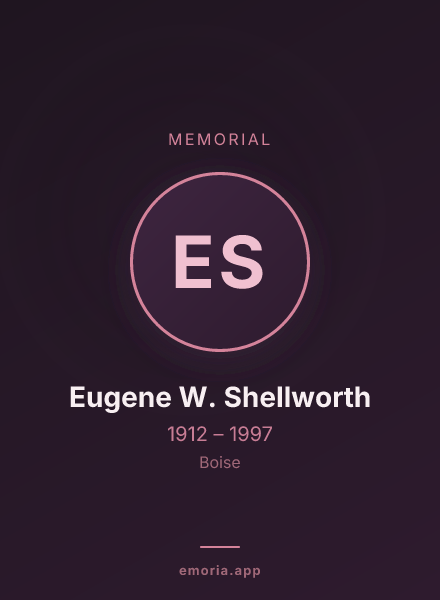 Memorial portrait of Eugene W. Shellworth