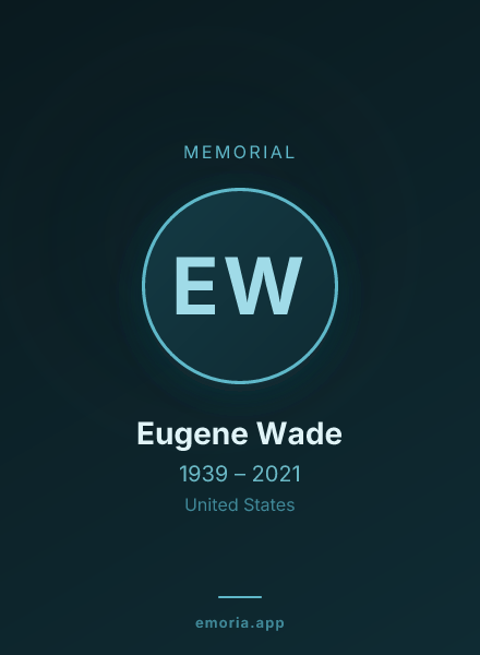 Memorial portrait of Eugene Wade