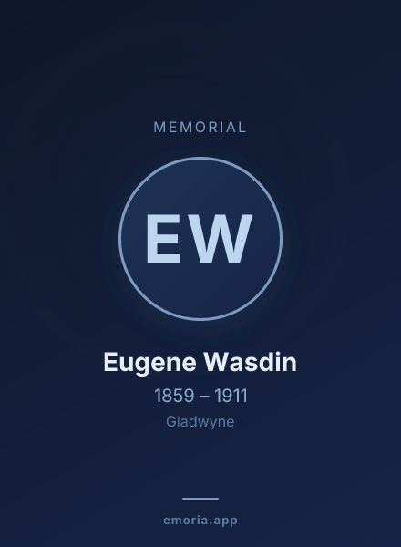 Memorial portrait of Eugene Wasdin