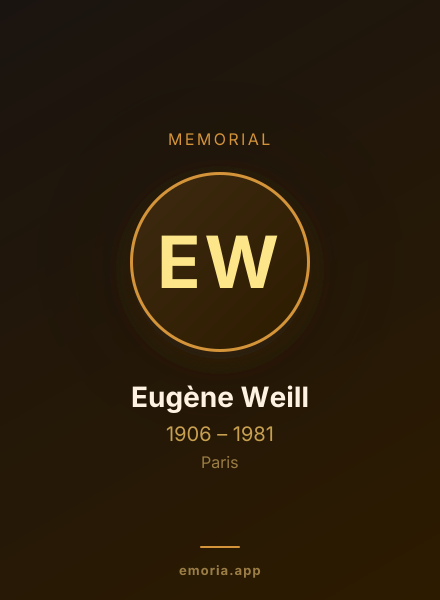 Memorial portrait of Eugène Weill