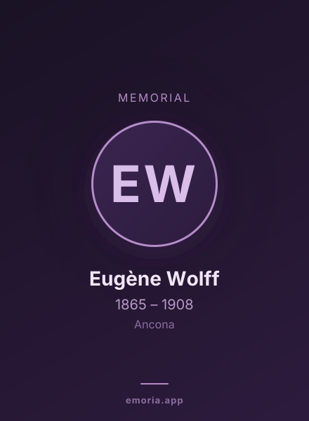 Memorial portrait of Eugène Wolff