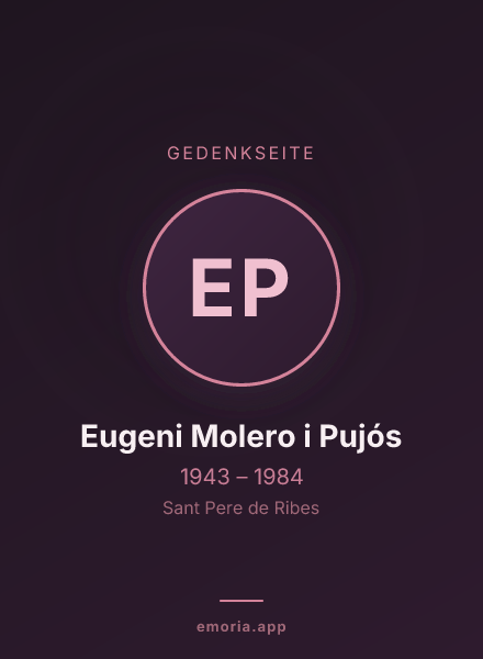 Gedenkportrait von Eugeni Molero i Pujós