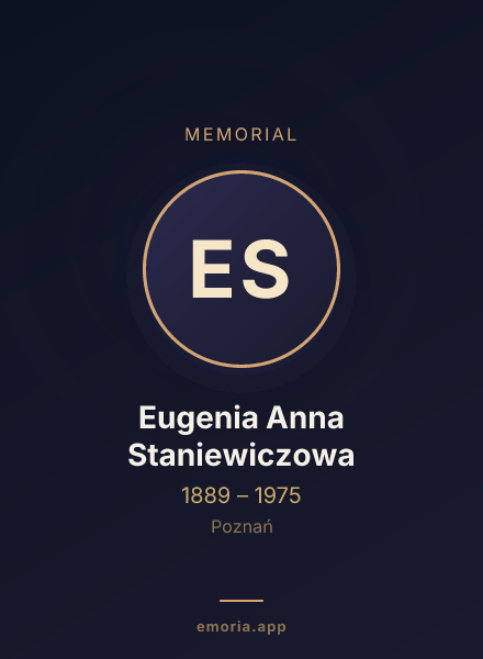 Memorial portrait of Eugenia Anna Staniewiczowa