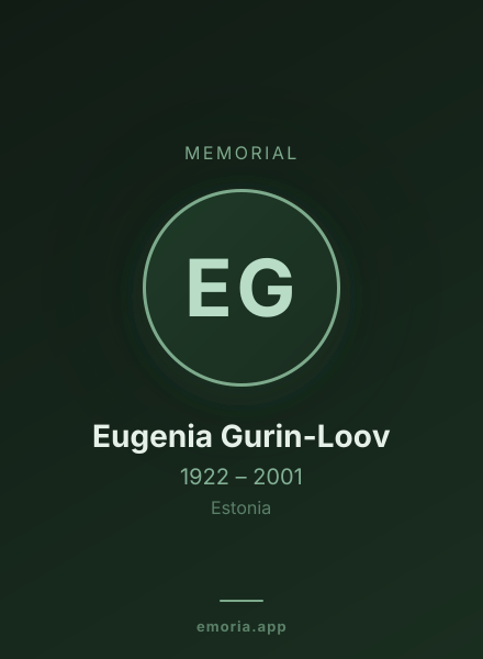 Memorial portrait of Eugenia Gurin-Loov