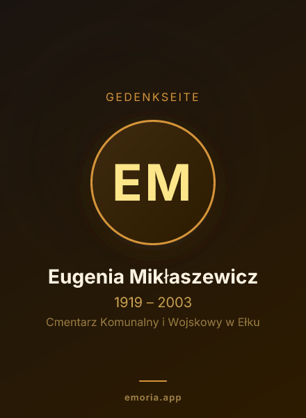 Gedenkportrait von Eugenia Mikłaszewicz