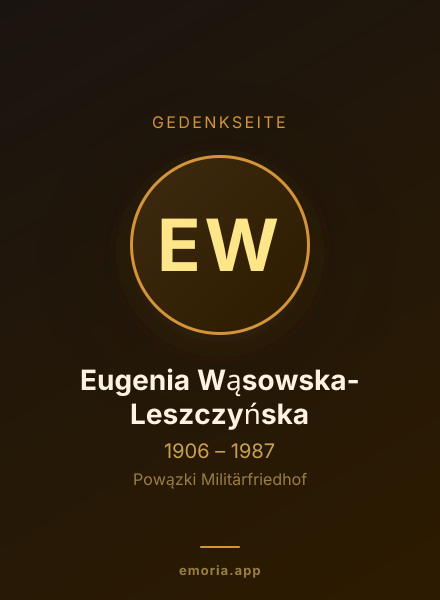 Gedenkportrait von Eugenia Wąsowska-Leszczyńska