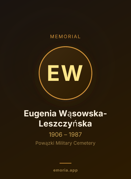 Memorial portrait of Eugenia Wąsowska-Leszczyńska