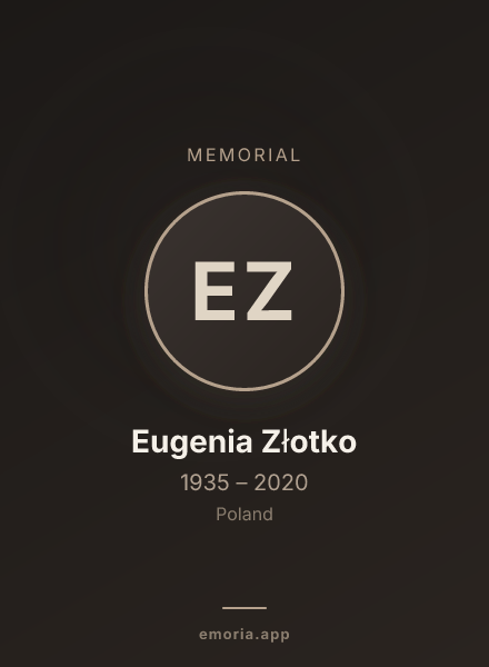 Memorial portrait of Eugenia Złotko