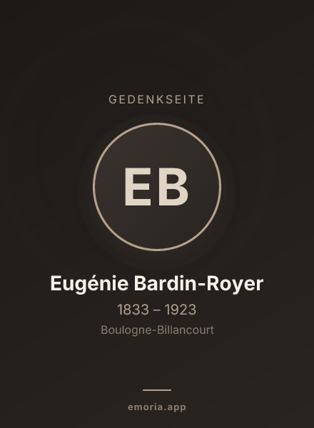 Gedenkportrait von Eugénie Bardin-Royer