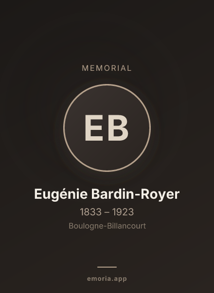 Memorial portrait of Eugénie Bardin-Royer