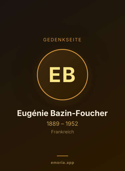 Gedenkportrait von Eugénie Bazin-Foucher