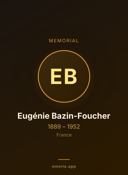 Memorial portrait of Eugénie Bazin-Foucher