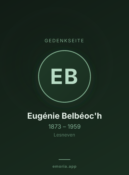 Gedenkportrait von Eugénie Belbéoc'h