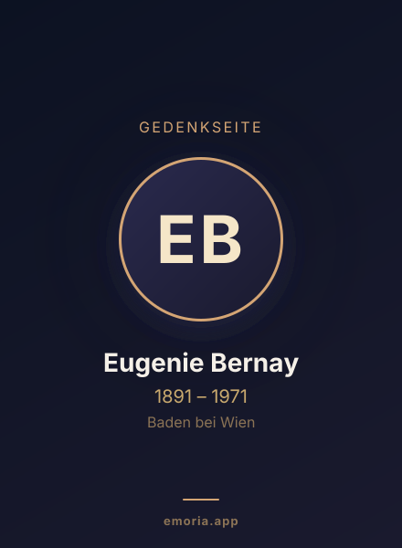 Gedenkportrait von Eugenie Bernay