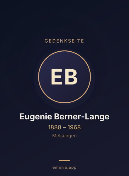 Gedenkportrait von Eugenie Berner-Lange