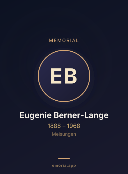 Memorial portrait of Eugenie Berner-Lange
