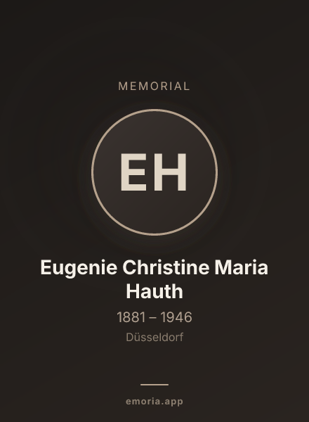 Memorial portrait of Eugenie Christine Maria Hauth