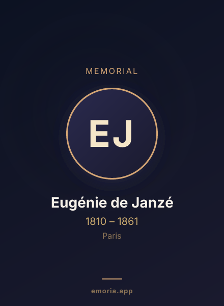 Memorial portrait of Eugénie de Janzé