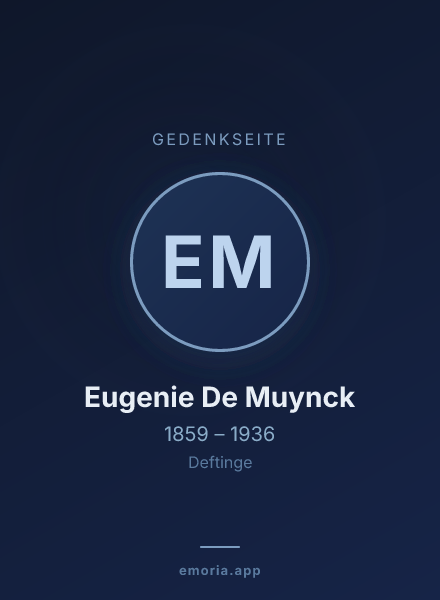 Gedenkportrait von Eugenie De Muynck