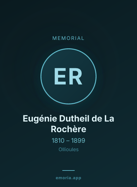 Memorial portrait of Eugénie Dutheil de La Rochère
