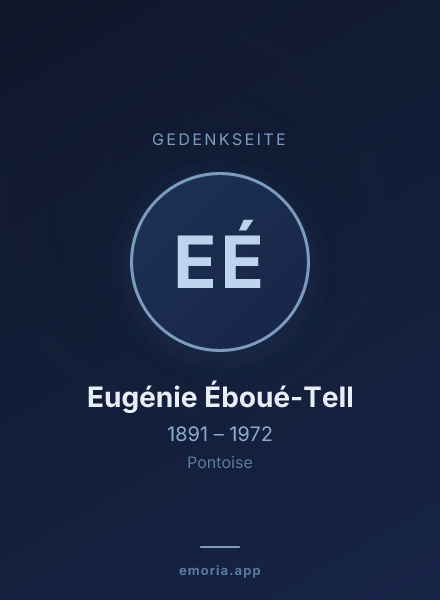 Gedenkportrait von Eugénie Éboué-Tell