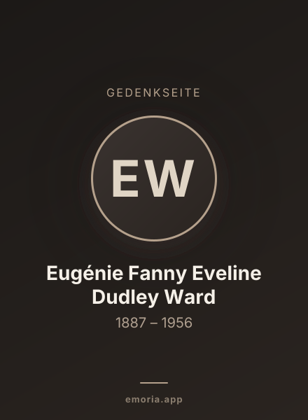 Gedenkportrait von Eugénie Fanny Eveline Dudley Ward