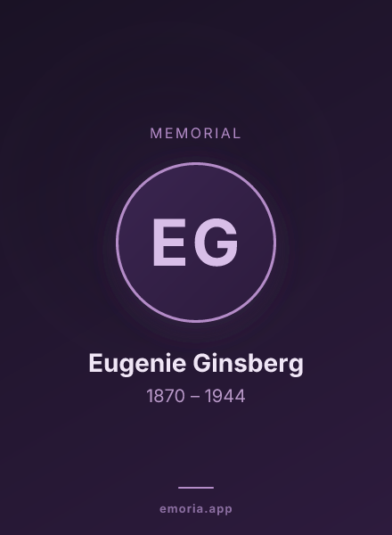 Memorial portrait of Eugenie Ginsberg
