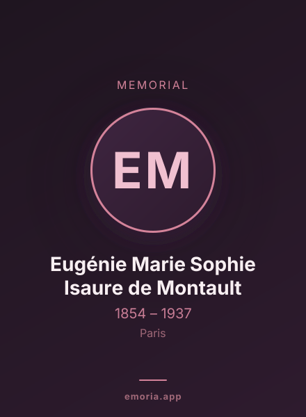 Memorial portrait of Eugénie Marie Sophie Isaure de Montault