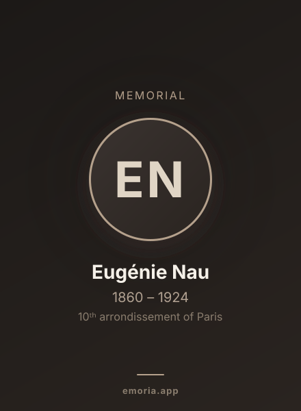 Memorial portrait of Eugénie Nau