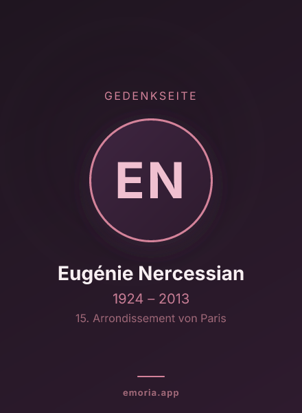Gedenkportrait von Eugénie Nercessian