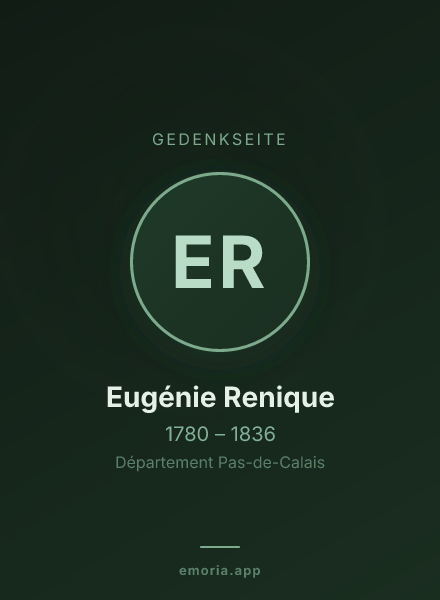 Gedenkportrait von Eugénie Renique