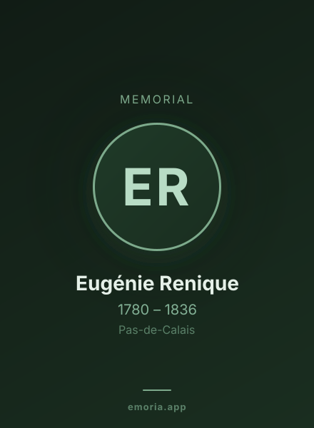 Memorial portrait of Eugénie Renique