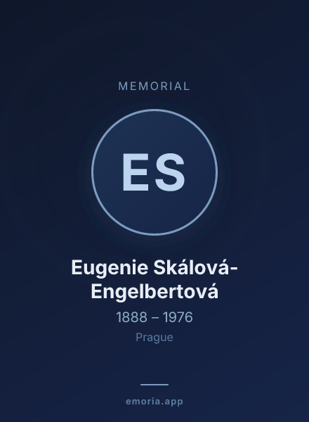 Memorial portrait of Eugenie Skálová-Engelbertová