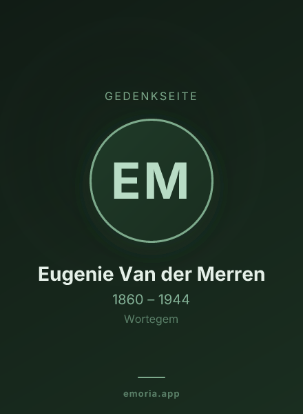 Gedenkportrait von Eugenie Van der Merren