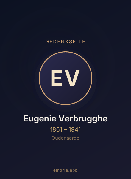Gedenkportrait von Eugenie Verbrugghe