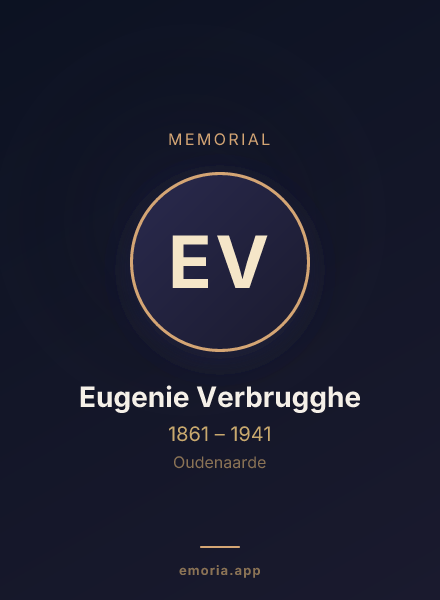 Memorial portrait of Eugenie Verbrugghe