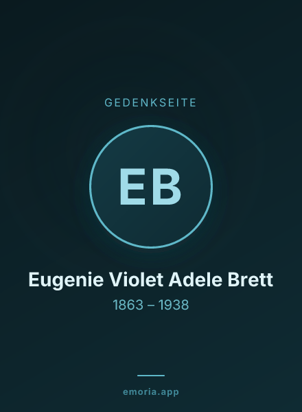 Gedenkportrait von Eugenie Violet Adele Brett