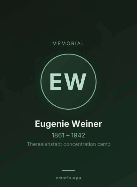 Memorial portrait of Eugenie Weiner