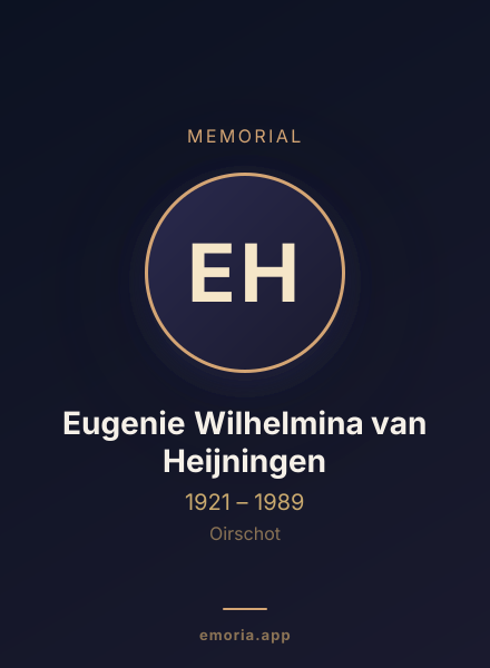 Memorial portrait of Eugenie Wilhelmina van Heijningen