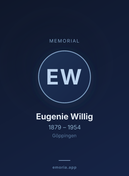 Memorial portrait of Eugenie Willig