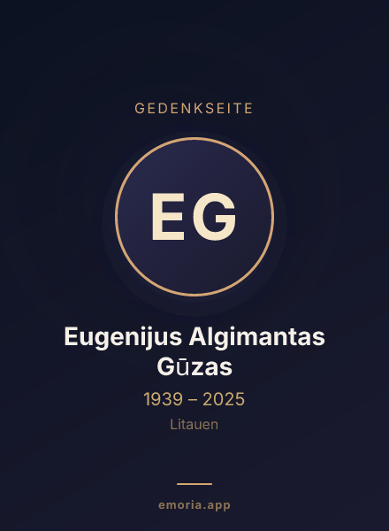 Gedenkportrait von Eugenijus Algimantas Gūzas