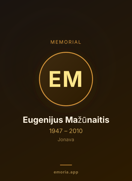 Memorial portrait of Eugenijus Mažūnaitis