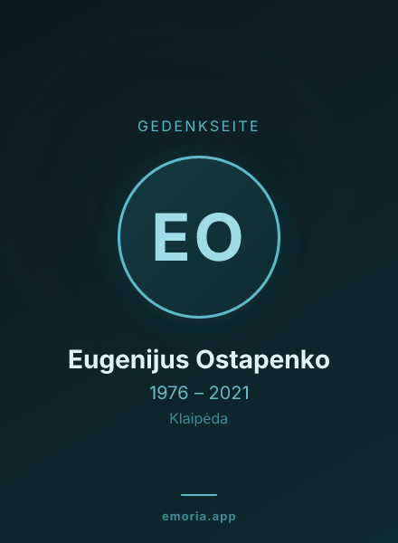 Gedenkportrait von Eugenijus Ostapenko