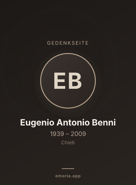 Gedenkportrait von Eugenio Antonio Benni