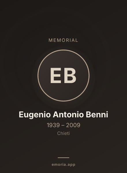 Memorial portrait of Eugenio Antonio Benni