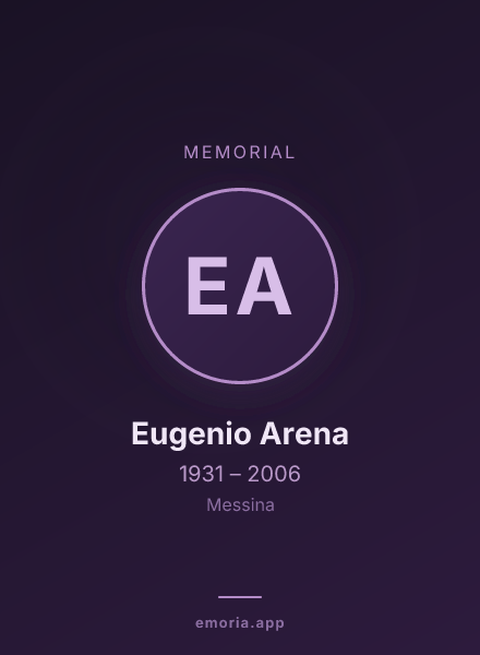 Memorial portrait of Eugenio Arena
