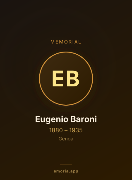 Memorial portrait of Eugenio Baroni